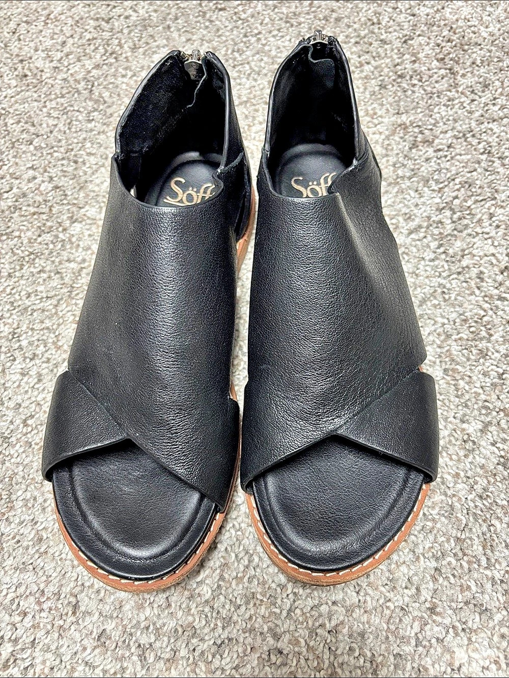 Söfft Carleigh Black & Brown Sandal Boots US 7.5M